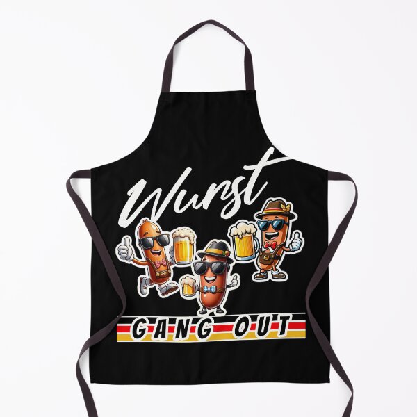Item preview, WURST GANG OUT - FUNNY HAPPY SAUSAGES DRINKNG BEER designed and sold by justyna-s28.