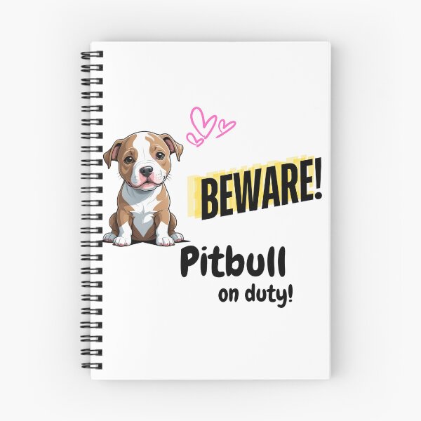 Item preview, Cute and Funny Pitbull Dog Pet Beware Pitbull on Duty designed and sold by FreeStyleTrend.