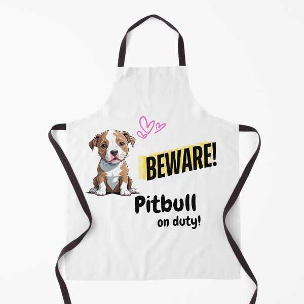 Item preview, Cute and Funny Pitbull Dog Pet Beware Pitbull on Duty designed and sold by FreeStyleTrend.