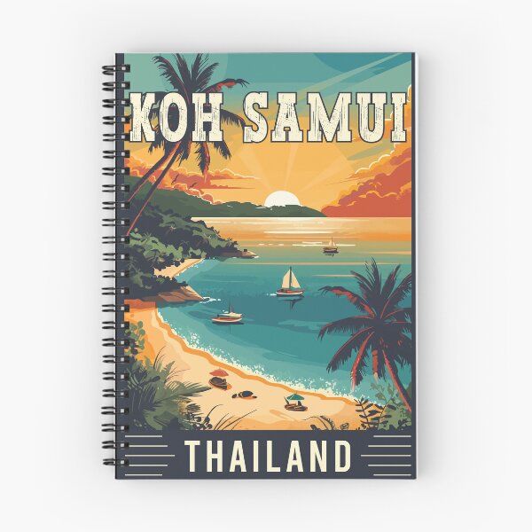 Item preview, Explore Paradise in Koh Samui in Thailand - Vintage Travel Art designed and sold by turtlestart.
