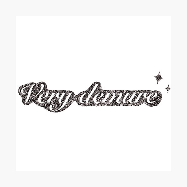 Item preview, Very demure (glitter black stars) designed and sold by SnugbugStudios.