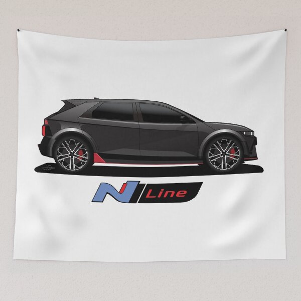Item preview, Ioniq 5 N line Black illustration designed and sold by blackdogshop.