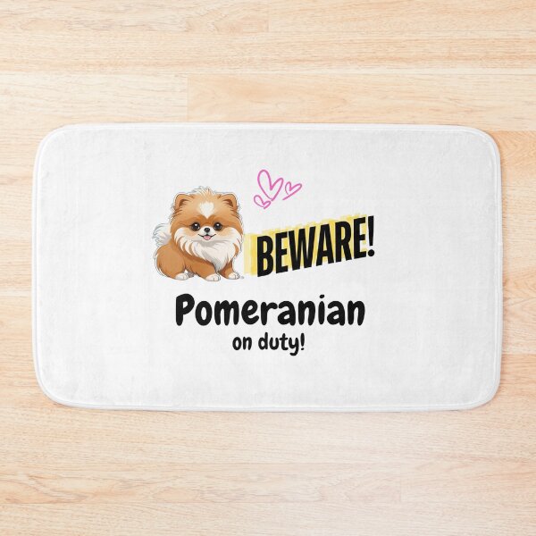 Item preview, Cute and Funny Pomeranian Dog Pet Beware Pomeranian on Duty designed and sold by FreeStyleTrend.