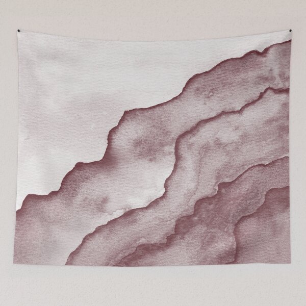 Item preview, Agate Tide Abstract Watercolor Painting - Snow + Wine designed and sold by Irene Estelle.