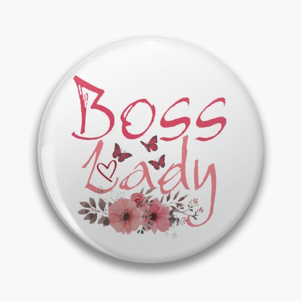 Artikelvorschau, Boss Lady, rosa Blumen und Schmetterlinge entworfen und verkauft von adlkh.