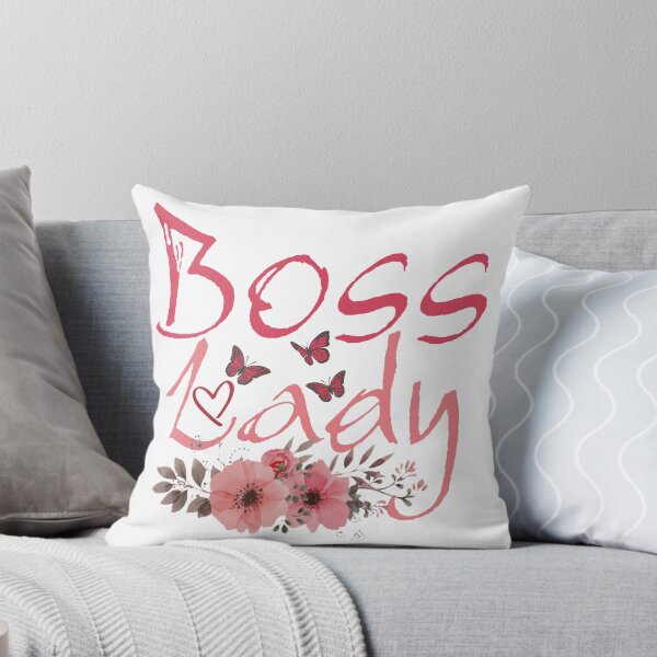 Artikelvorschau, Boss Lady, rosa Blumen und Schmetterlinge entworfen und verkauft von adlkh.