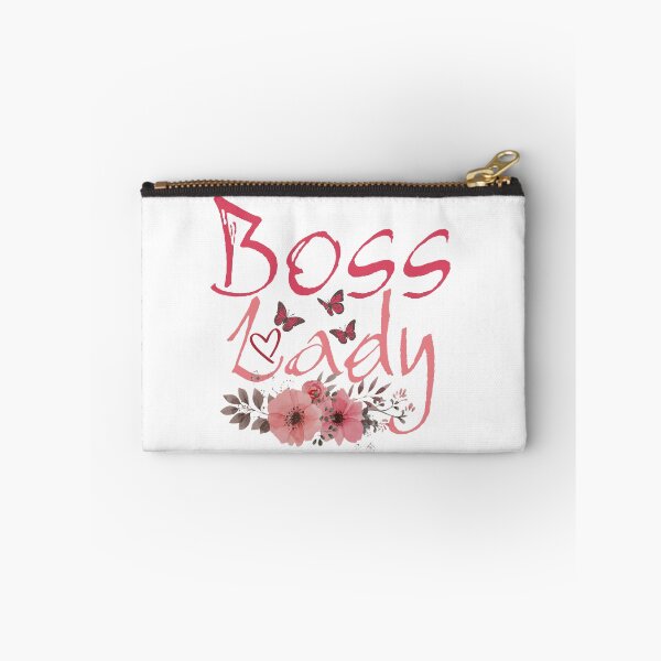 Artikelvorschau, Boss Lady, rosa Blumen und Schmetterlinge entworfen und verkauft von adlkh.