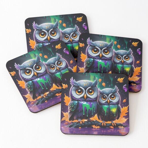 Item preview, Paint Dripped Owls designed and sold by TechnoWhimsy.