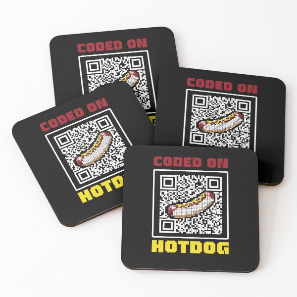 Item preview, Pixel Art Coded On Hotdog QR Code designed and sold by Printed-Memes.