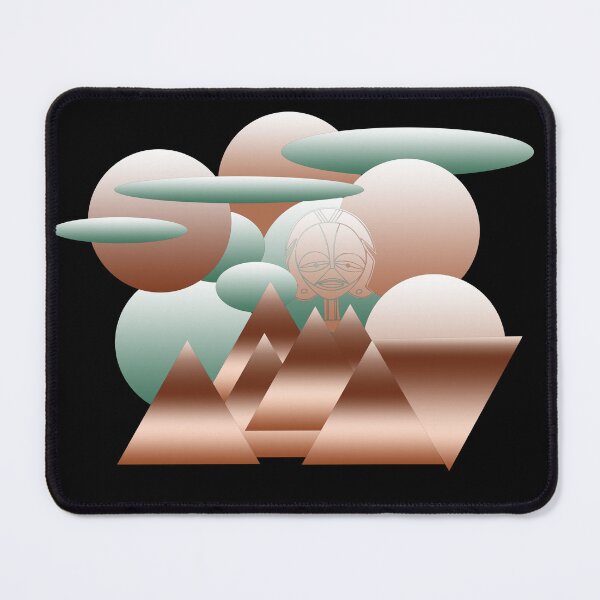 Item preview, Alien face in abstract space art moons clouds planets system designed and sold by Alexaltay.