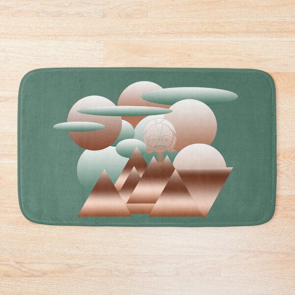 Item preview, Alien face in abstract space art moons clouds planets system designed and sold by Alexaltay.