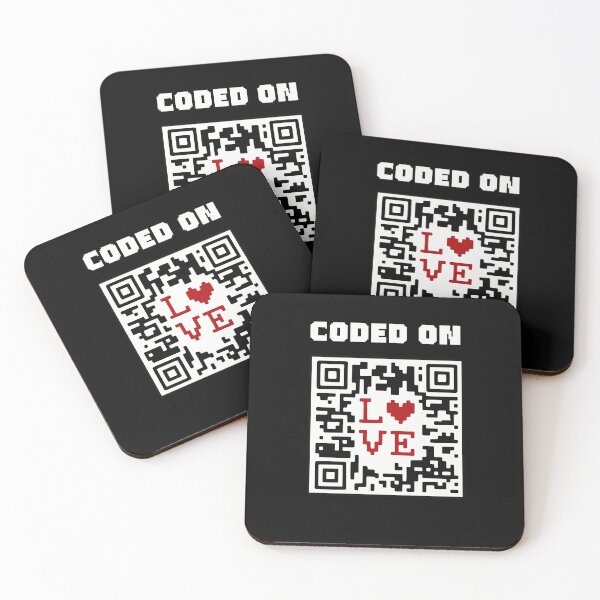 Item preview, QR Code Heart Coded On Love designed and sold by Printed-Memes.