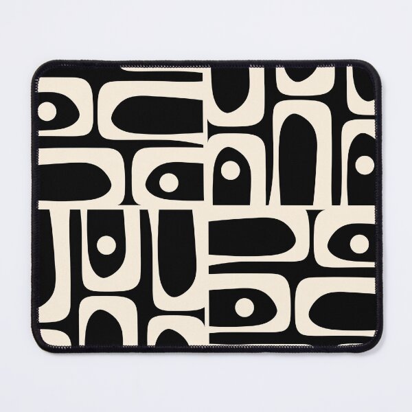 Item preview, Mid Century Modern Abstract Black and Cream Piquet Multi Pattern designed and sold by kierkegaard.