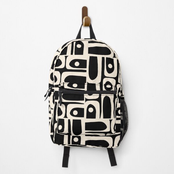 Item preview, Mid Century Modern Abstract Black and Cream Piquet Multi Pattern designed and sold by kierkegaard.