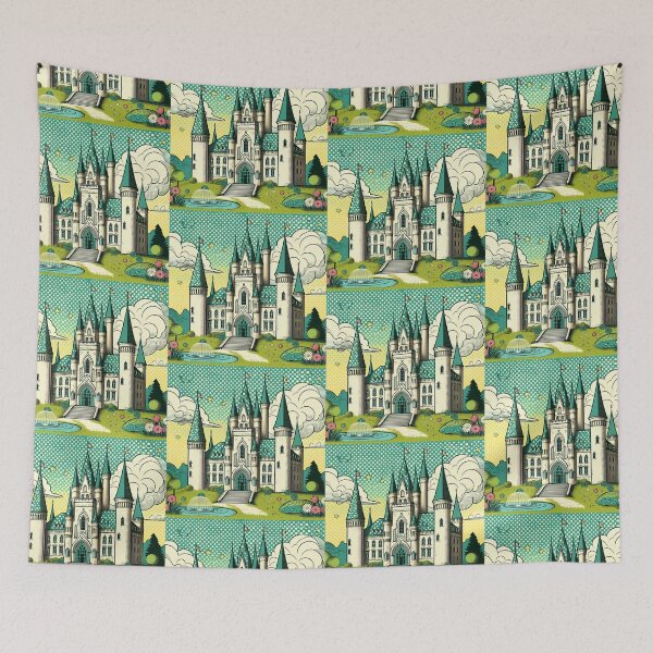 Item preview, Fairy Tale Castle Pop Art Style designed and sold by artofuniverse.