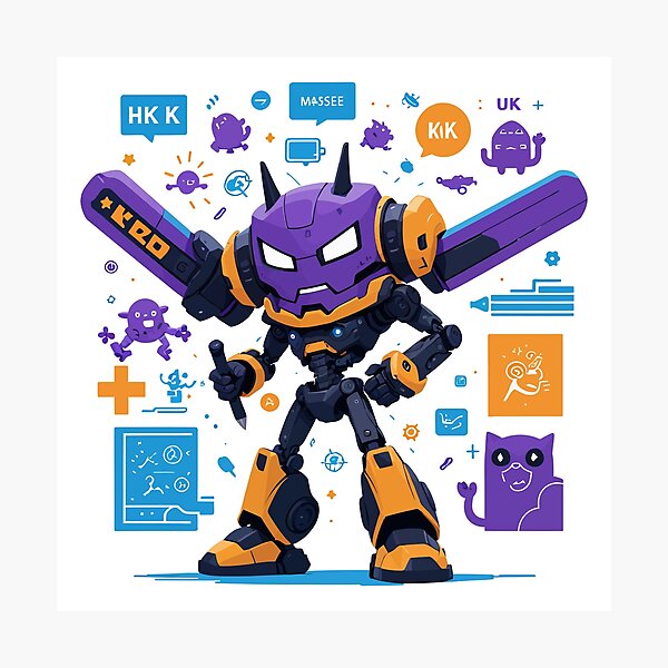 Item preview, Cute Cartoon Robot with a Heart designed and sold by KatakiReng.
