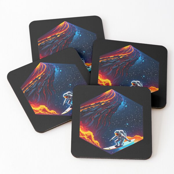 Item preview, Astronauta surfeando sobre lava designed and sold by AbsoluteA.