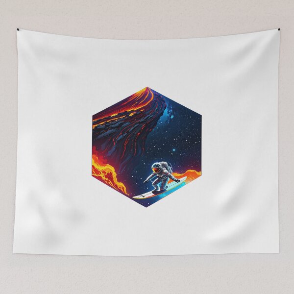 Item preview, Astronauta surfeando sobre lava designed and sold by AbsoluteA.
