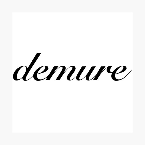 Item preview, Demure (black) designed and sold by SnugbugStudios.