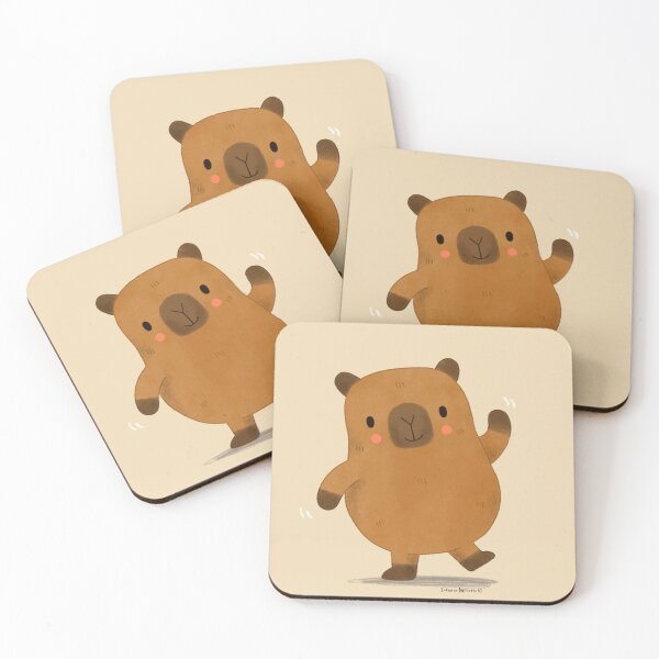 Item preview, Capybara saying hello designed and sold by julianamotzko.