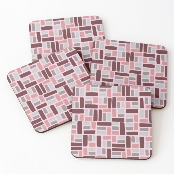 Artikelvorschau, Rosa Grautöne buntes geometrisches abstraktes buntes Muster entworfen und verkauft von NiibDesigns.