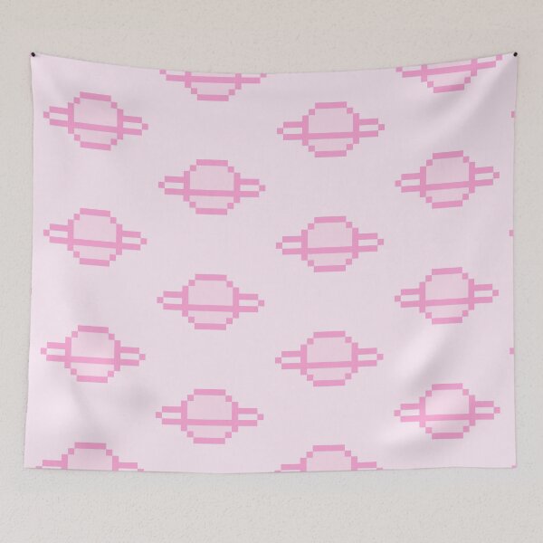 Item preview, pastel pink pixel planet designed and sold by Cre8iveCat.