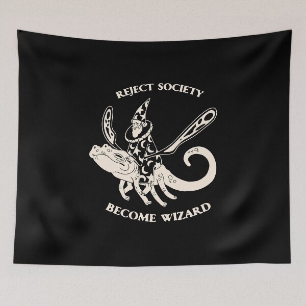 Item preview, Reject society, become a wizard designed and sold by bresquilla.