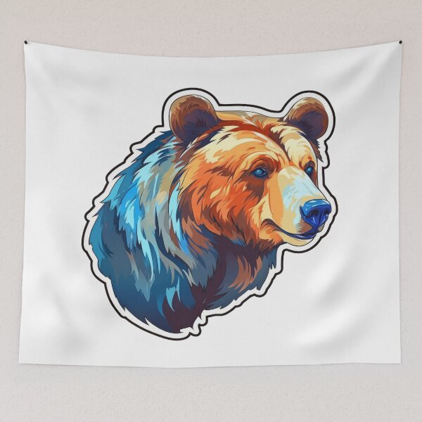 Item preview,  Strong Bear Sticker designed and sold by Enea Kelo.
