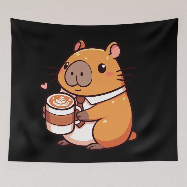 Item preview, Capybara with Cappuccino designed and sold by Delidream.