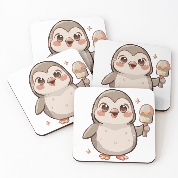 Item preview, Penguin holding ice popsicle designed and sold by ChromaStyle.