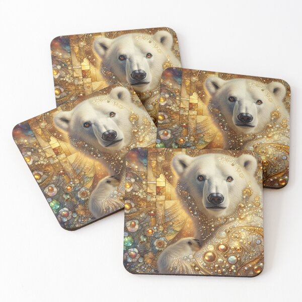 Item preview, Polar Bear pearls by heidiannemorris designed and sold by FOLK ART FUSION by heidiannemorris.
