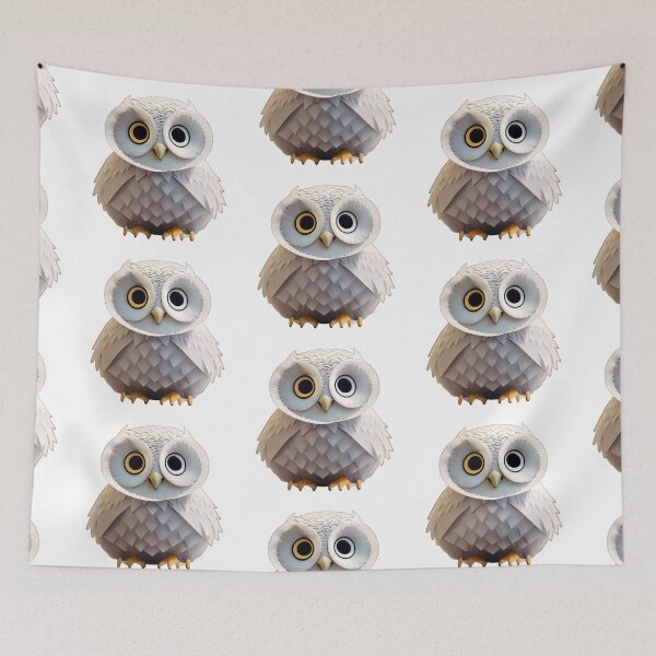 Item preview, Happy White Owl designed and sold by CreateDreamz.