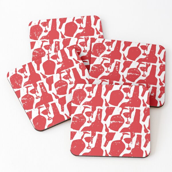 Item preview, Bottles and Glasses Graphic Red designed and sold by ruthieewitmer.
