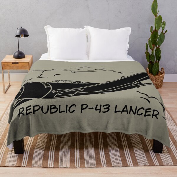 Item preview, Republic P-43 Lancer Plane Flying Clouds designed and sold by MilitaryMart.