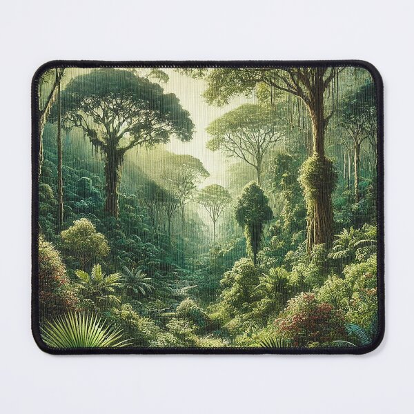 Item preview, Oil Painted Jungle Landscape with Lush Vegetation designed and sold by PsycheBrain.