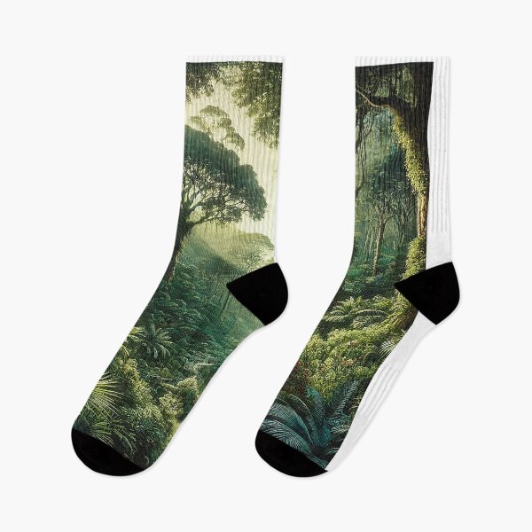 Item preview, Oil Painted Jungle Landscape with Lush Vegetation designed and sold by PsycheBrain.