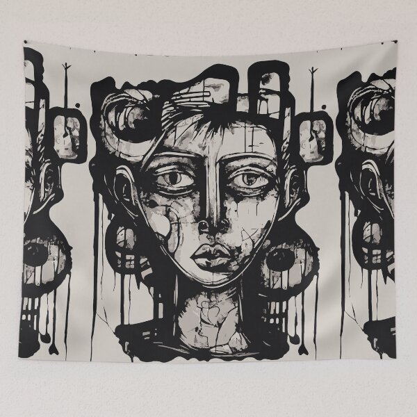 Item preview, Cracked stone face designed and sold by Silvered-Wings.