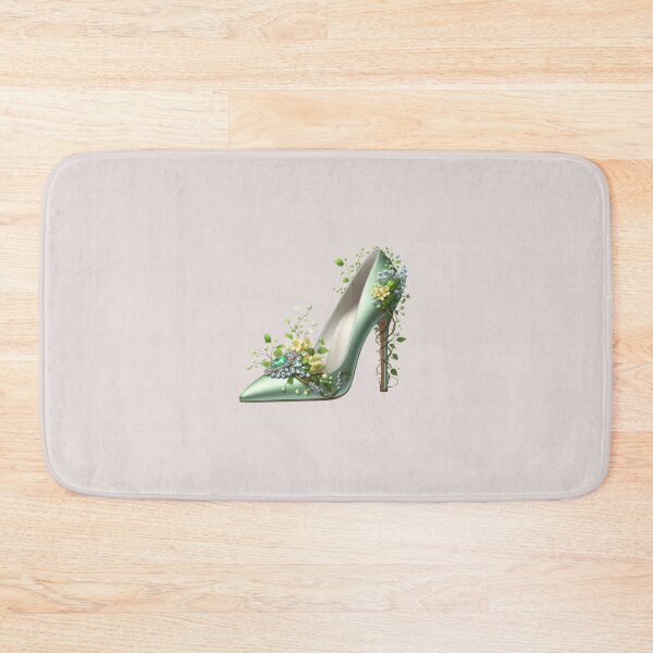 Item preview, Emerald green floral stiletto art designed and sold by EmeraldeaArt.