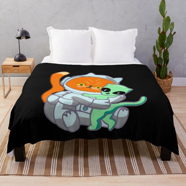 Item preview, Astronaut cat hugs alien designed and sold by BritishDelights.