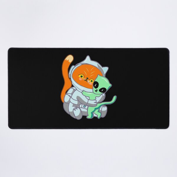Item preview, Astronaut cat hugs alien designed and sold by BritishDelights.