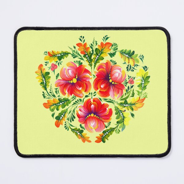 Item preview, Red flowers of Ukraine Ukrainian art, Petrykivka art, Ukrainian Pink flower designed and sold by Sunflower-7.