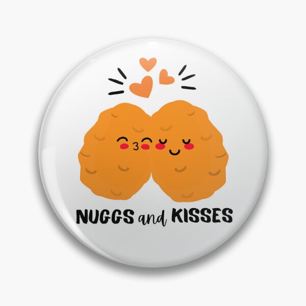 Item preview, Cute Chicken Nugget Food Pun - Nuggs and Kisses designed and sold by KristianasQuill.