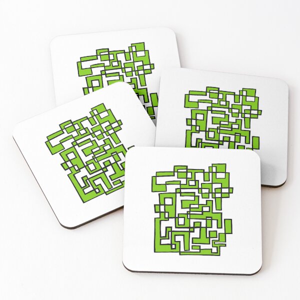 Item preview, Squid Grid No. 1 with lime green infill designed and sold by ABellyIrked.