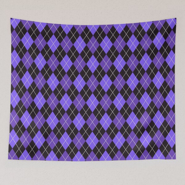 Item preview, Halloween purple argyle checker pattern designed and sold by Dana Du.