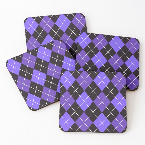 Item preview, Halloween purple argyle checker pattern designed and sold by Dana Du.