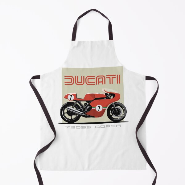Artikelvorschau, Ducati 750SS Corsa Rote Vintage-Rennradillustration entworfen und verkauft von blackdogshop.