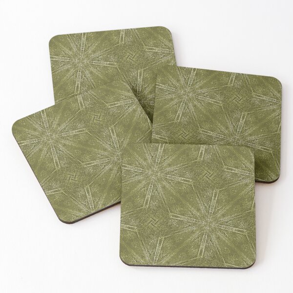 Item preview, Rustic Grunge Mandala Pattern in Green designed and sold by Artistestella.