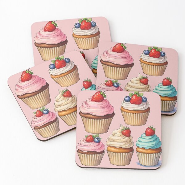 Item preview, Delicious Cup cakes with strawberries designed and sold by Rislam.
