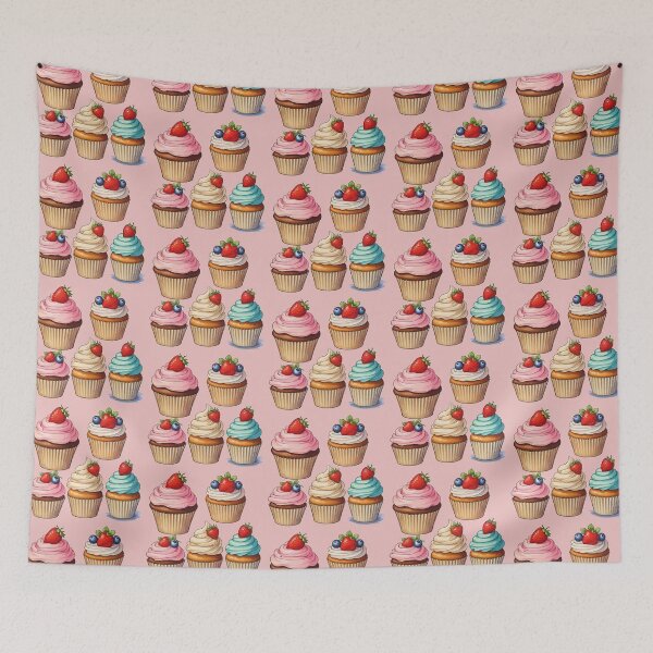 Item preview, Delicious Cup cakes with strawberries designed and sold by Rislam.