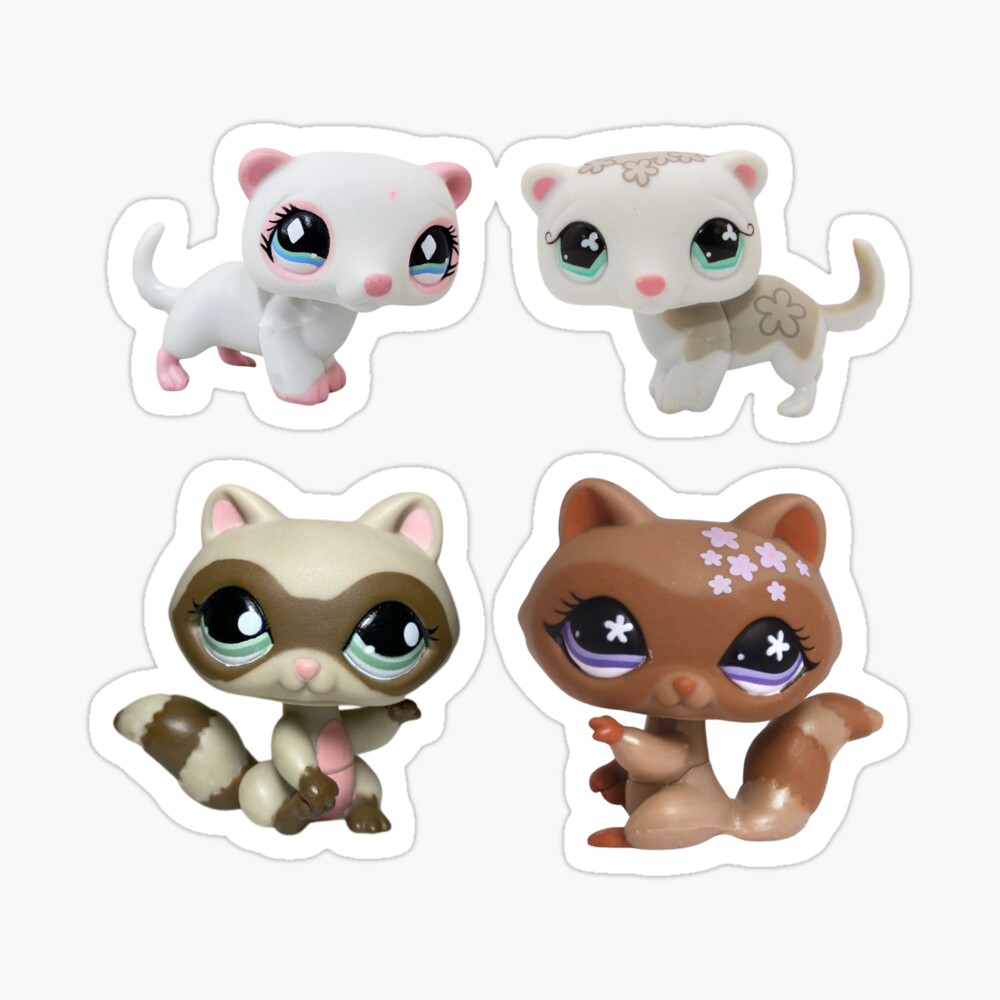 Lot De Figurines Littlest Pet Shop - Raton Laveur, Hamster, Pélican (réf 1348-1350, 478-480)